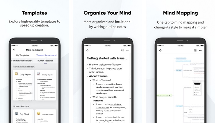 Transno – Outlines, Notes, Mind Map App – Mobile and Tablet Apps Online Directory – AppsDiary